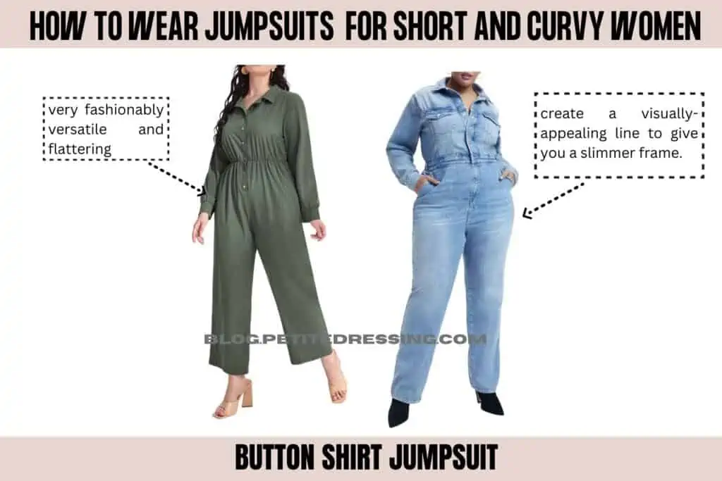 Button Shirt Jumpsuit