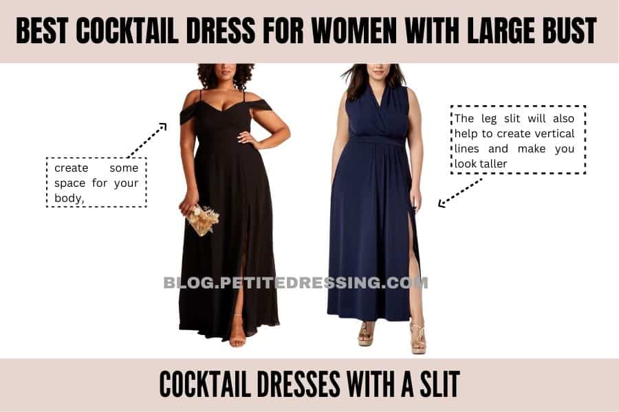 Cocktail dresses with a slit