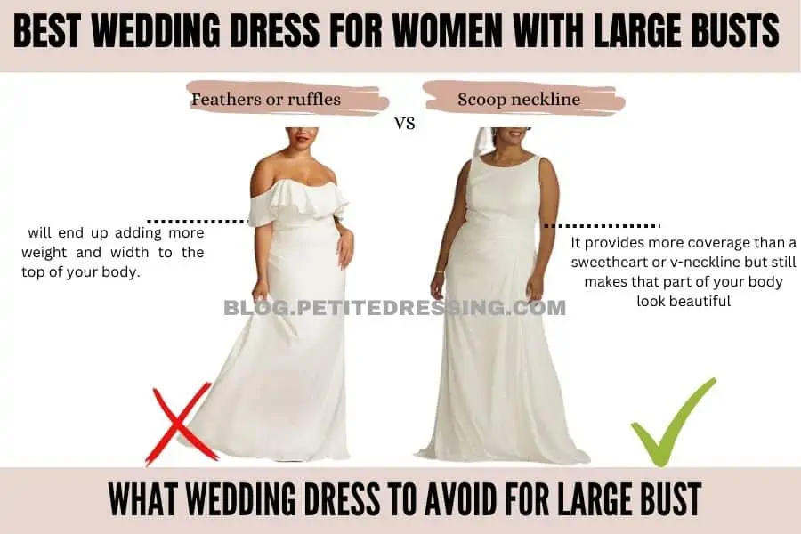 The Complete Wedding Dress Guide for Women With Big Bust - Petite