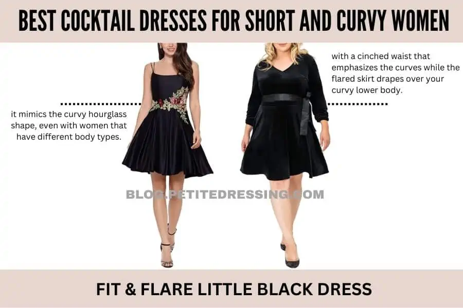 Black cocktail clearance dress curvy