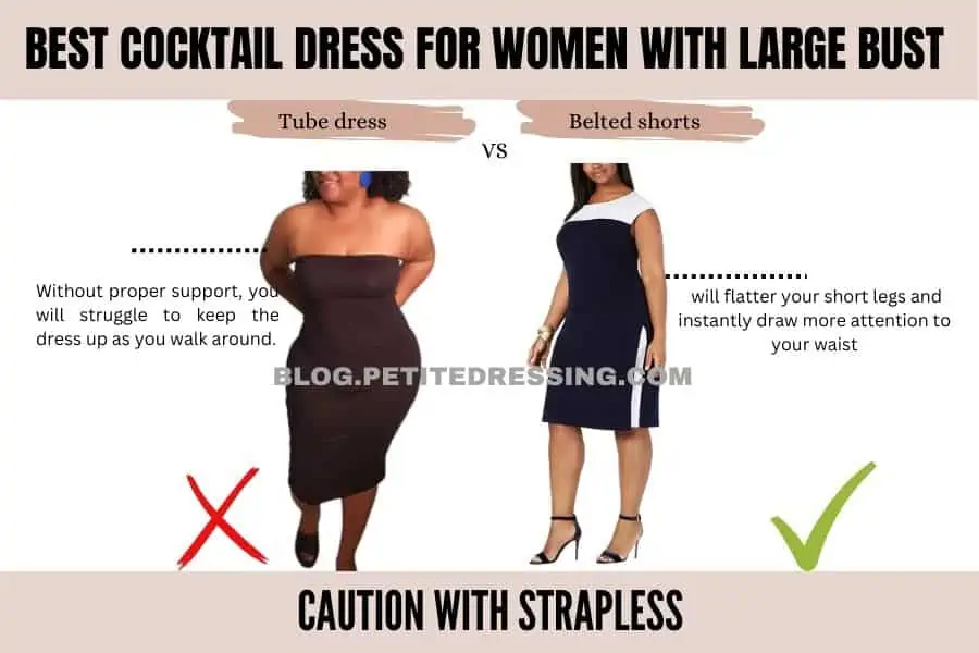 The Cocktail Dresses Guide for Women With Large Bust - Petite Dressing