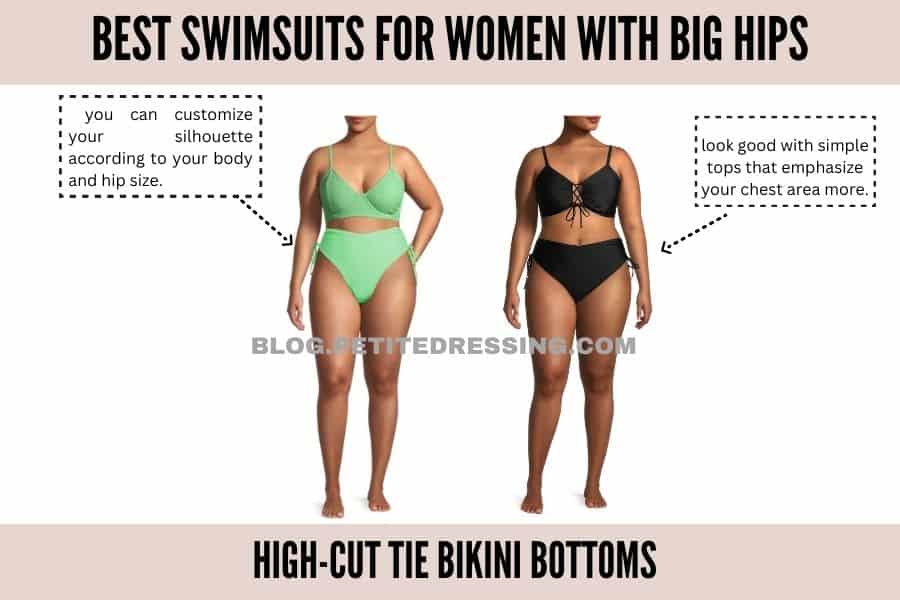 High-Cut Tie Bikini Bottoms