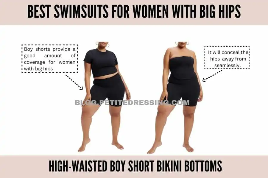 High-Waisted Boy Short Bikini Bottoms