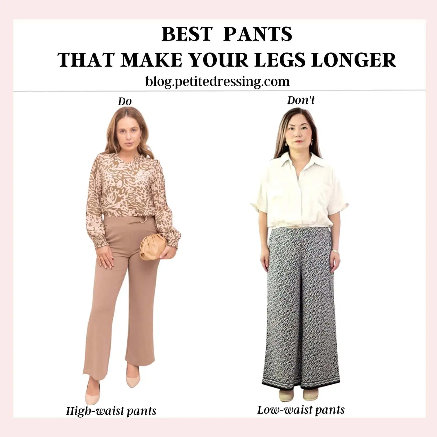 which of these pants should i get to look a bit taller? i'm 5'2. they're  supposed to be straight legged/baggy but bc they all look like they're wide  legged on me esp