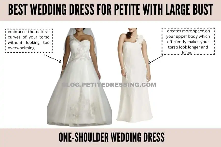 Wedding dress guide for petite with large bust - Petite Dressing