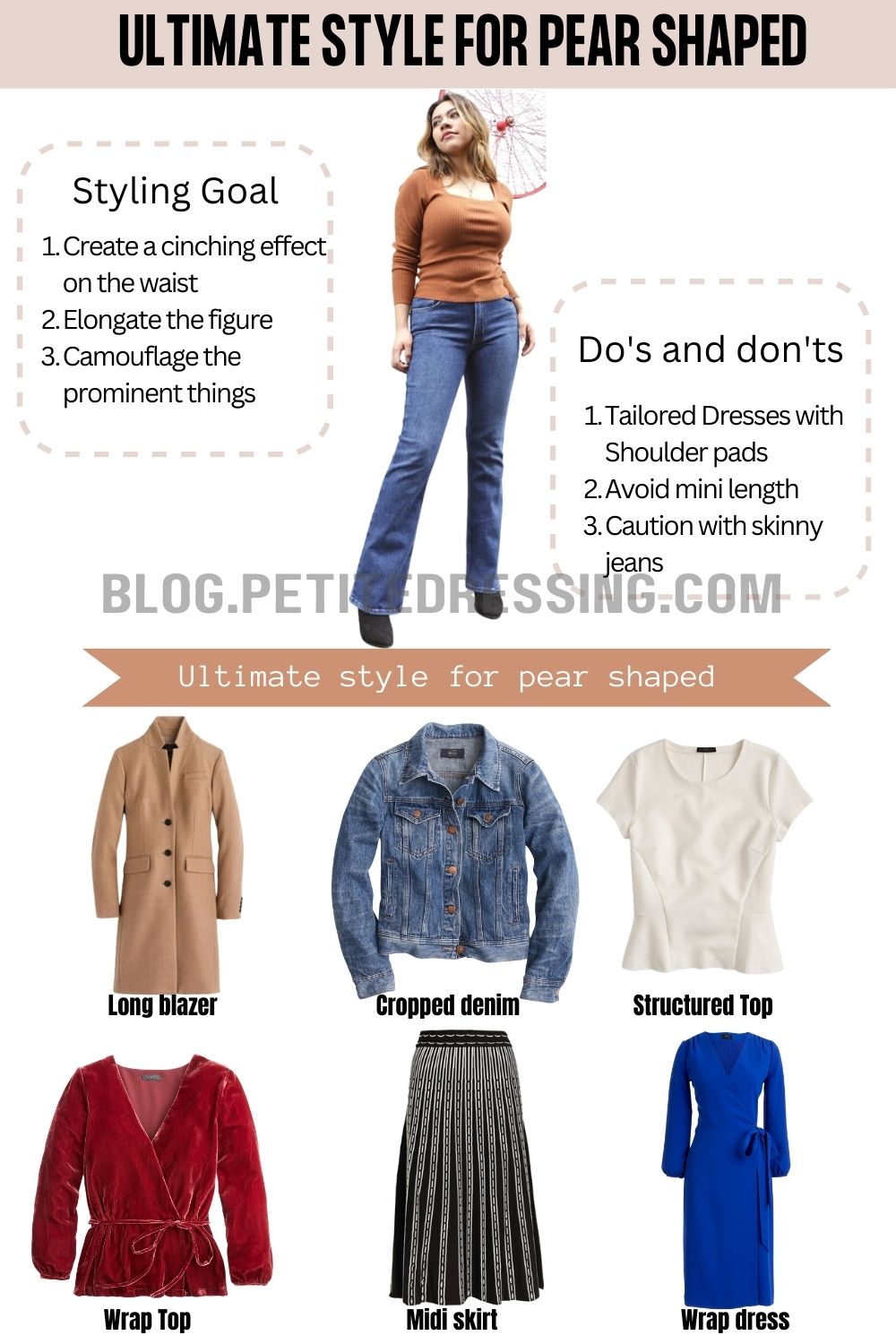 pear shaped body? How to dress for the pear shape body type  Pear body shape  outfits, Pear body shape, Pear body shape fashion
