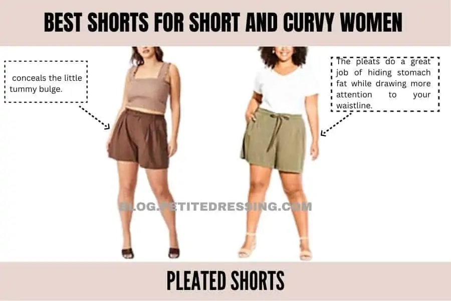 Pleated shorts