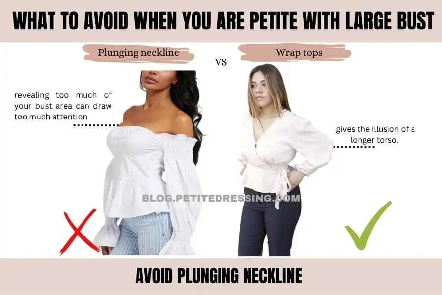 What to avoid if you are petite with a large bust - Petite Dressing