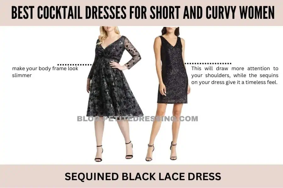 Sequined black lace dress-1