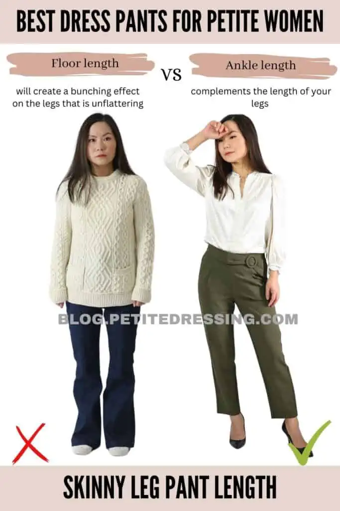 Skinny leg pant length