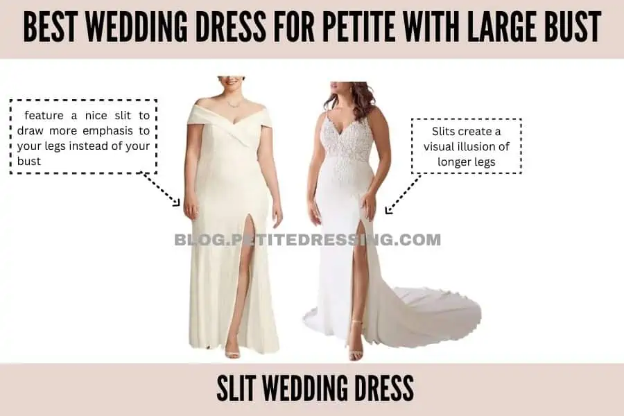 Wedding dress guide for petite with large bust - Petite Dressing