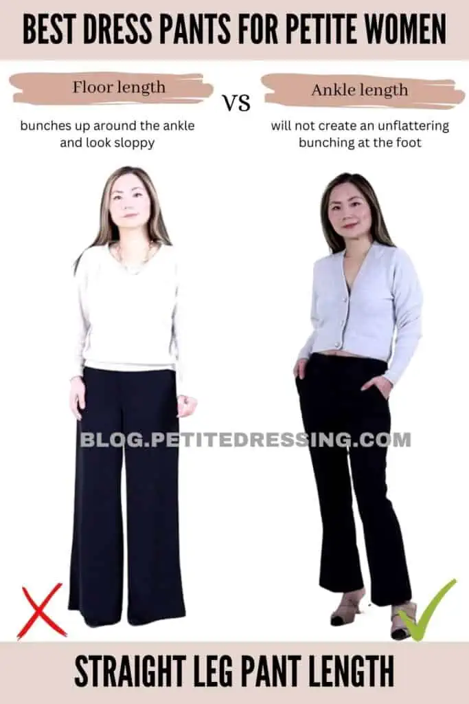 Straight leg pant length