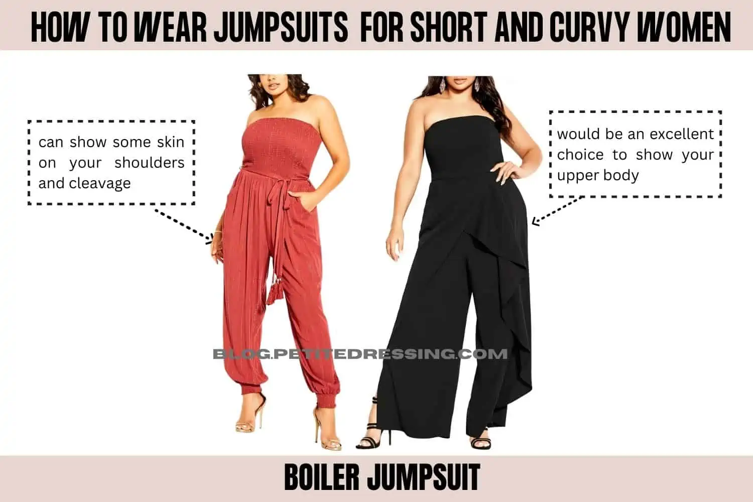 How To Style A Strapless Jumpsuit When You're Petite