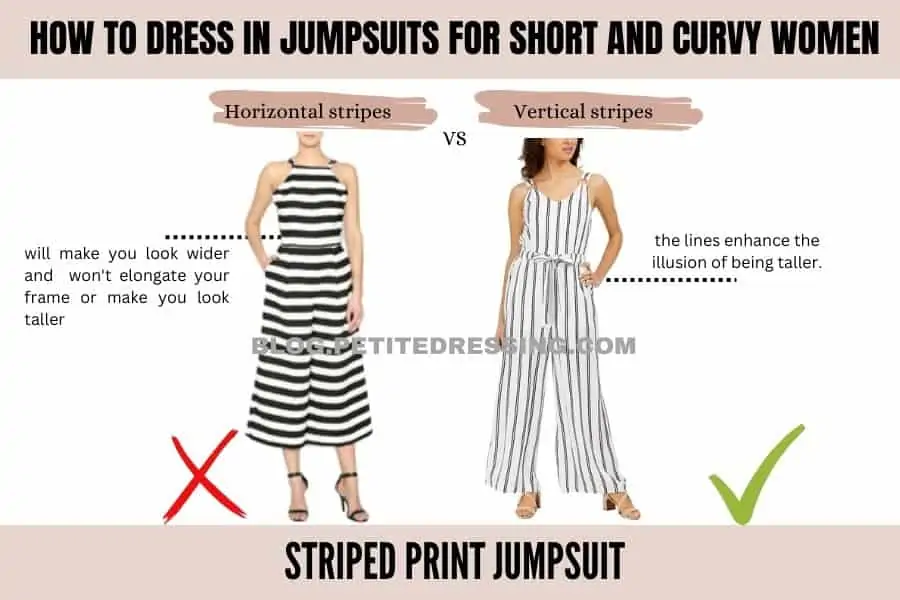 Striped print jumpsuit