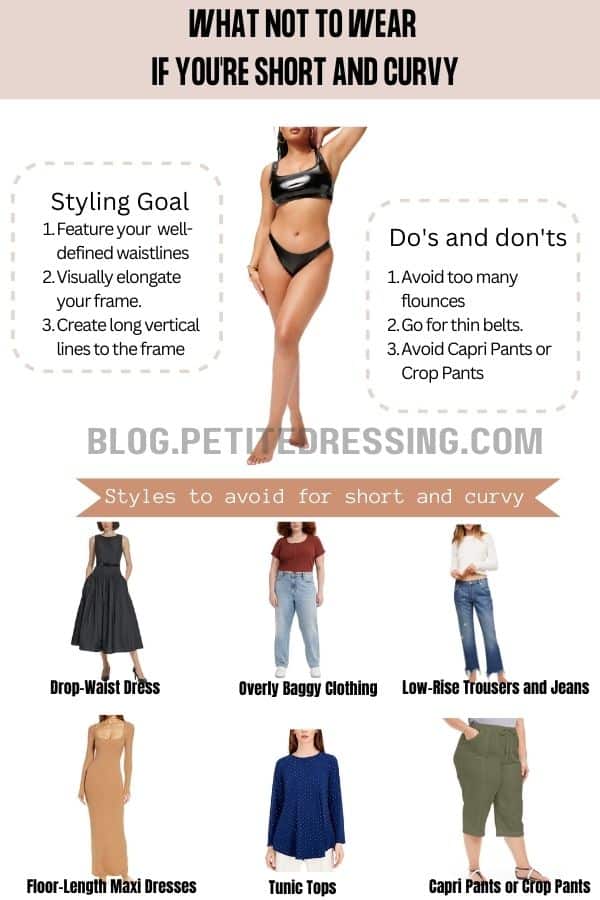 Styles to avoid for short and curvy