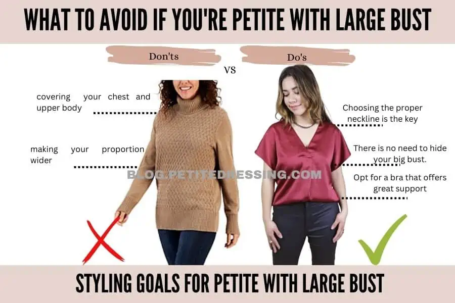 Styling goals for petite with large bust