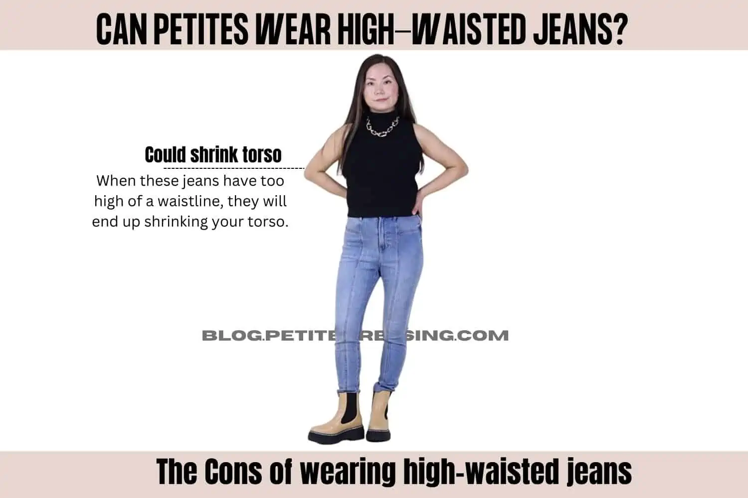 Can Petites Wear High-Waisted Jeans? - Petite Dressing