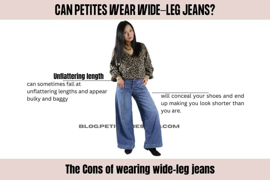 The Cons of wearing wide-leg jeans