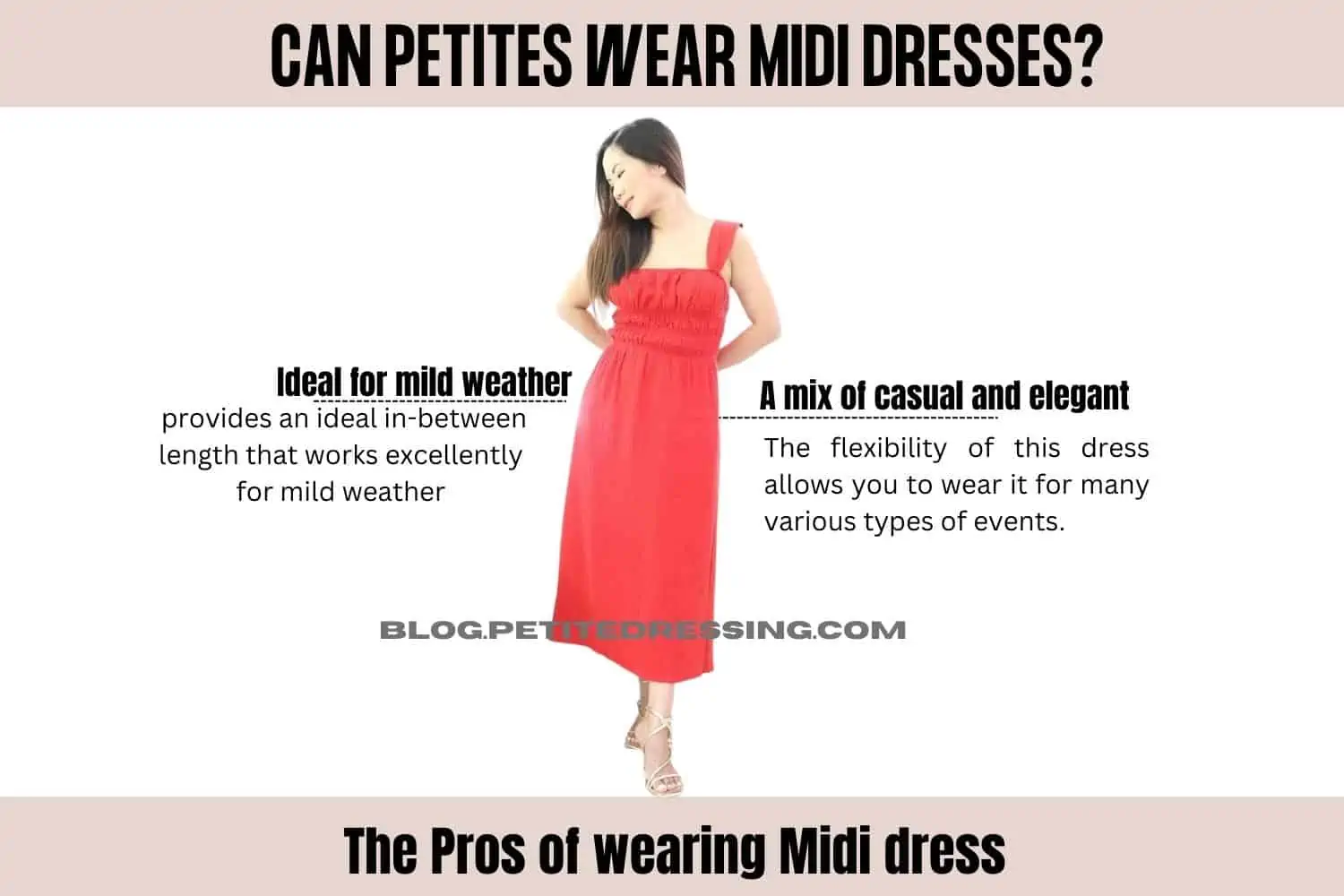 Midi dress outlet length for petite