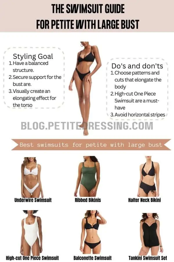 The Swimsuit guide for Petites with a Large Bust - Petite Dressing