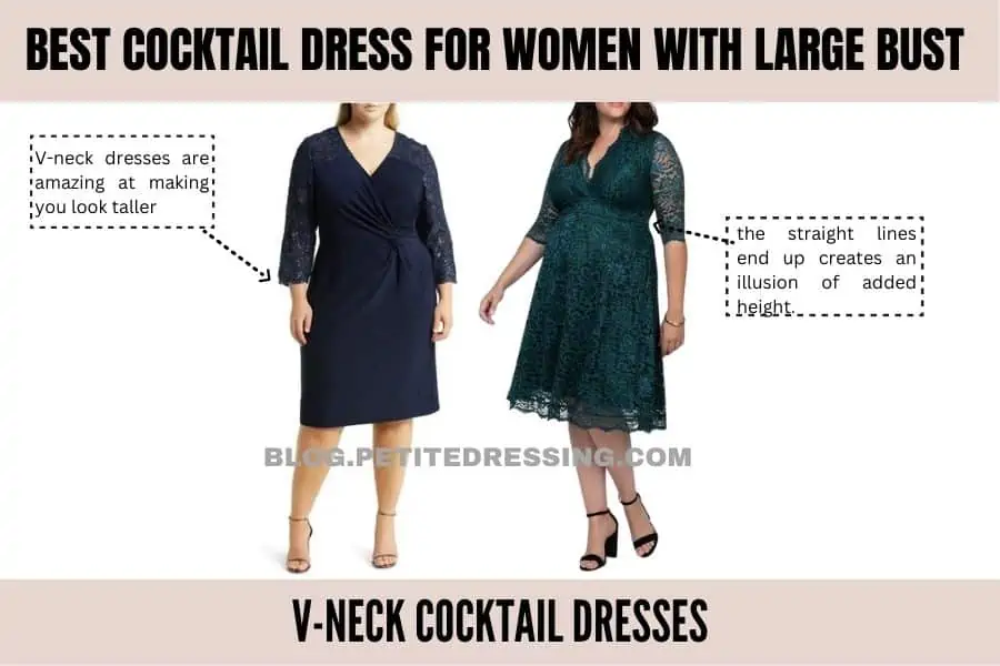 The Cocktail Dresses Guide for women with Large Bust - Petite Dressing