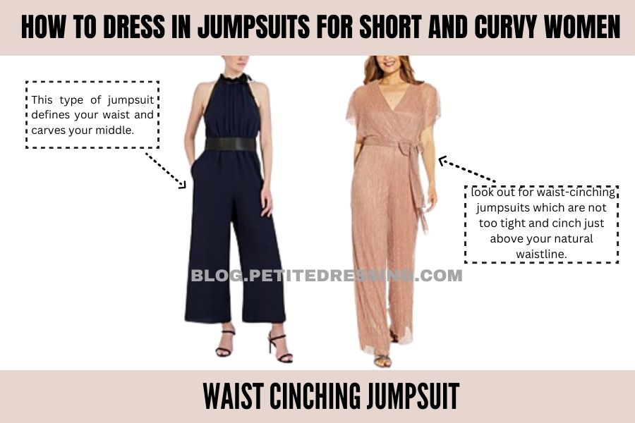 Waist cinching jumpsuit