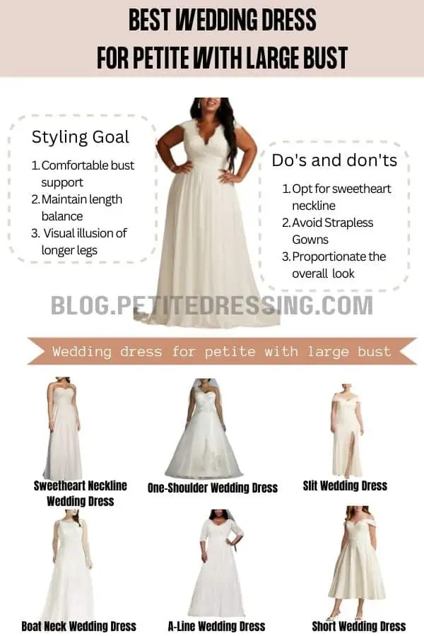 Wedding dress guide for petite with large bust (1)