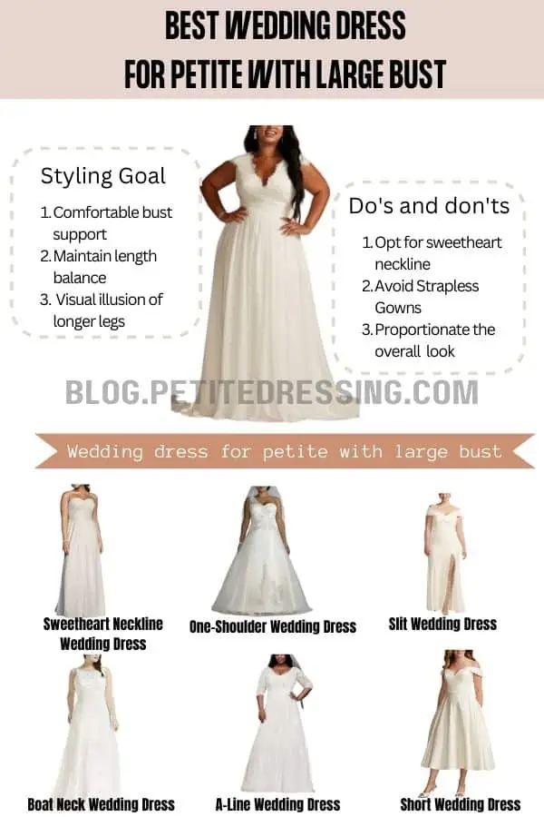 Wedding dress for shop big bust petite