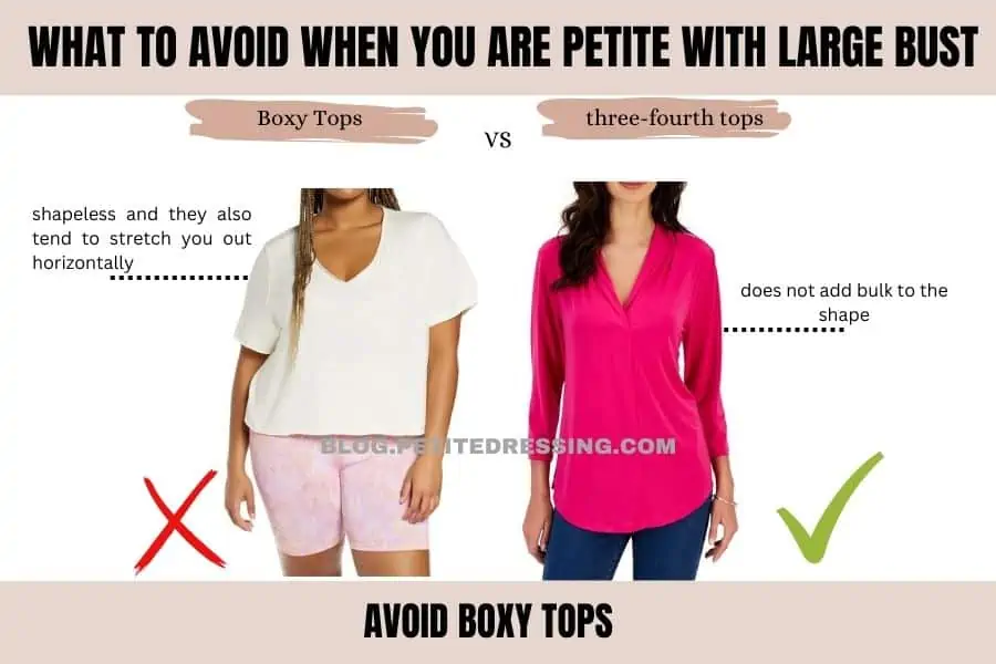 What not to wear if you have a big bust - Petite Dressing