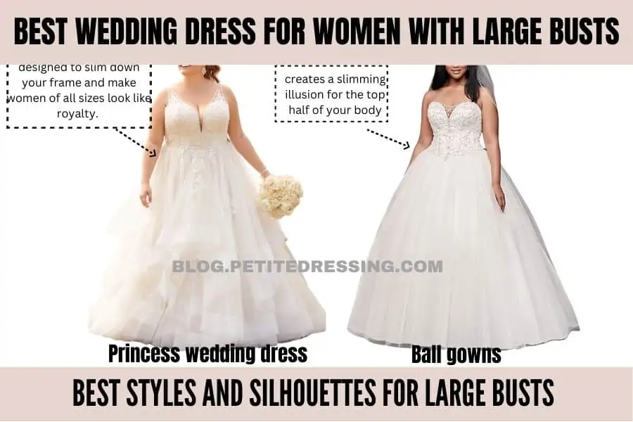 The Complete Wedding Dress Guide for Women With Big Bust - Petite Dressing