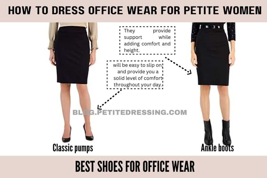 best shoes for office wear=pumps and boots