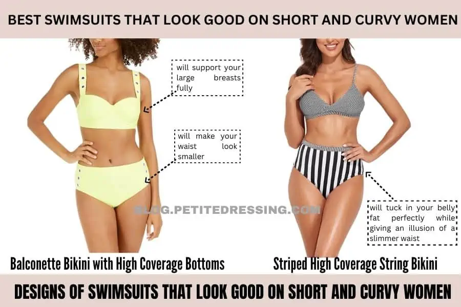 High waisted bikini store on short girl