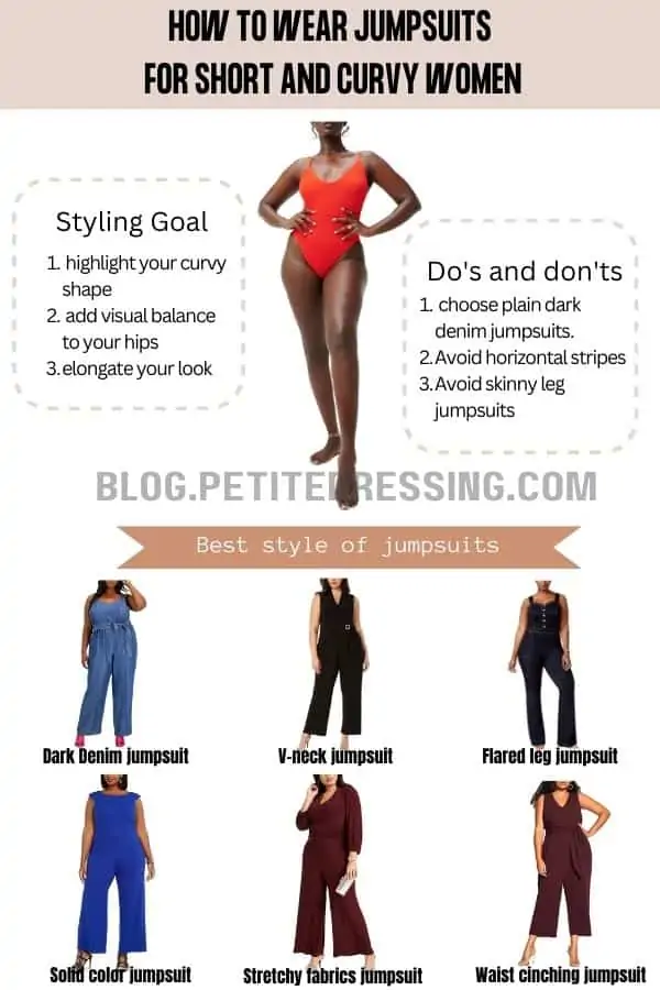 how to wear jumpsuits for short and curvy women