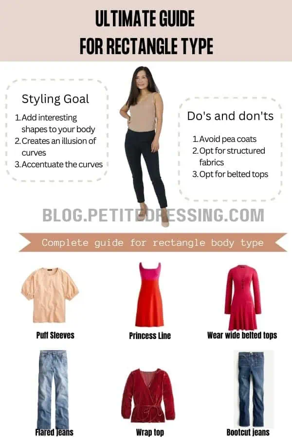 Rectangle Shape: Ultimate Style Guide - Petite Dressing  Rectangle body  shape outfits, Rectangle body shape, Body shapes