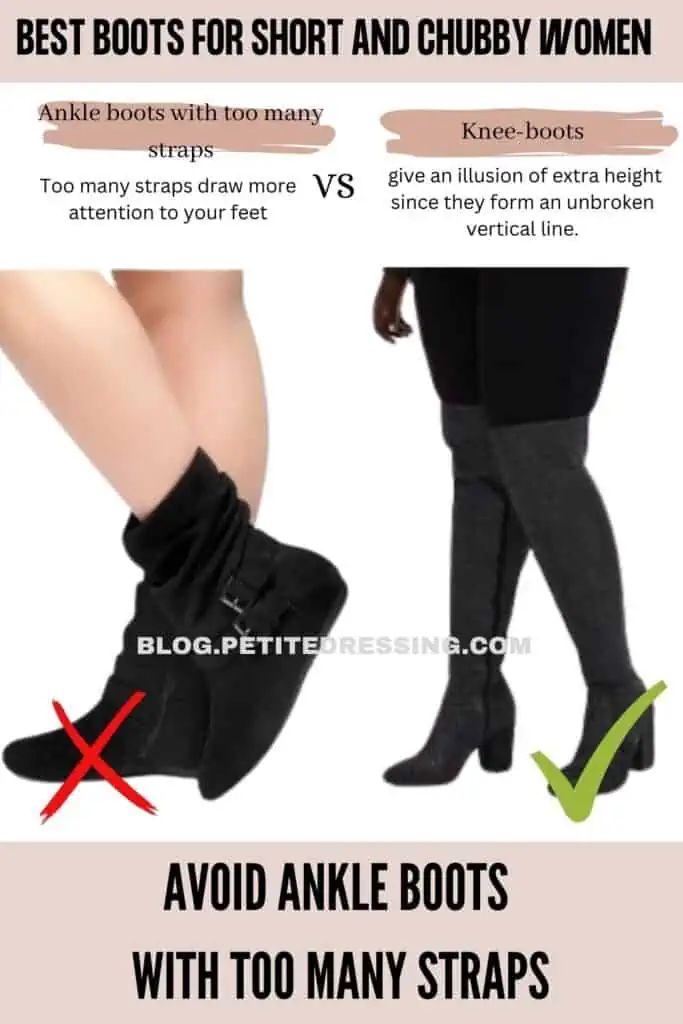Avoid Ankle boots with too many straps