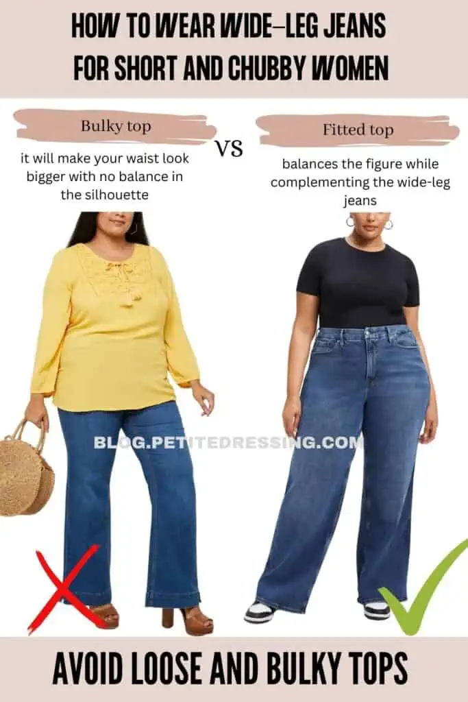 Wide Leg Jeans Guide for Short and Chubby Women - Petite Dressing