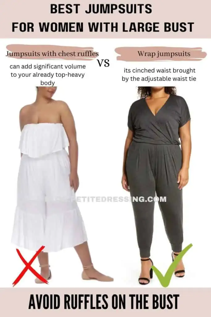 The Complete Jumpsuit Guide for women with Large Bust - Petite Dressing