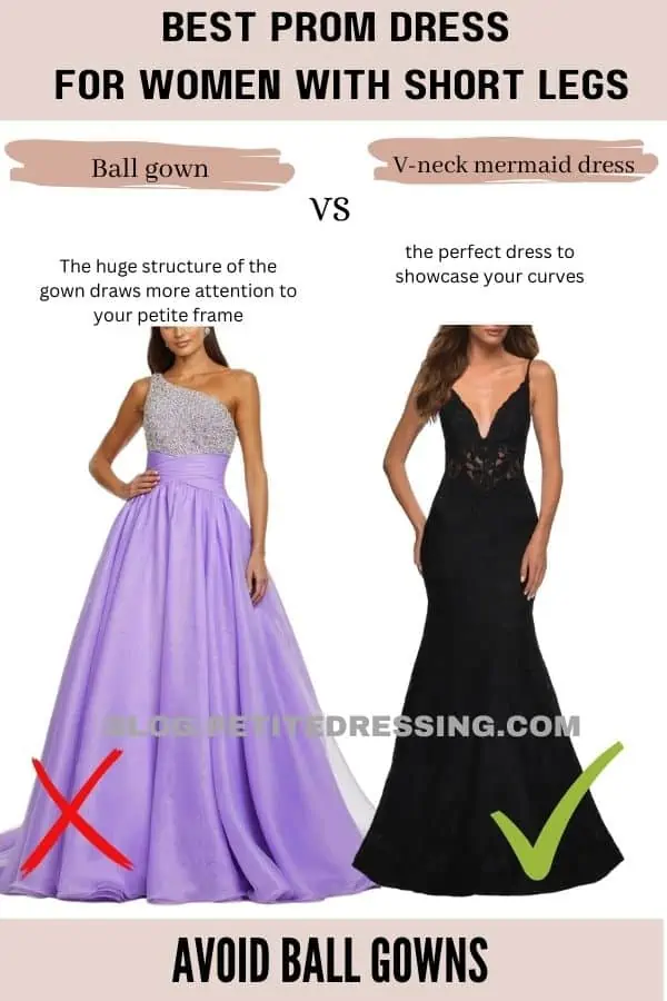 Prom Dress Guide for women with short legs Petite Dressing