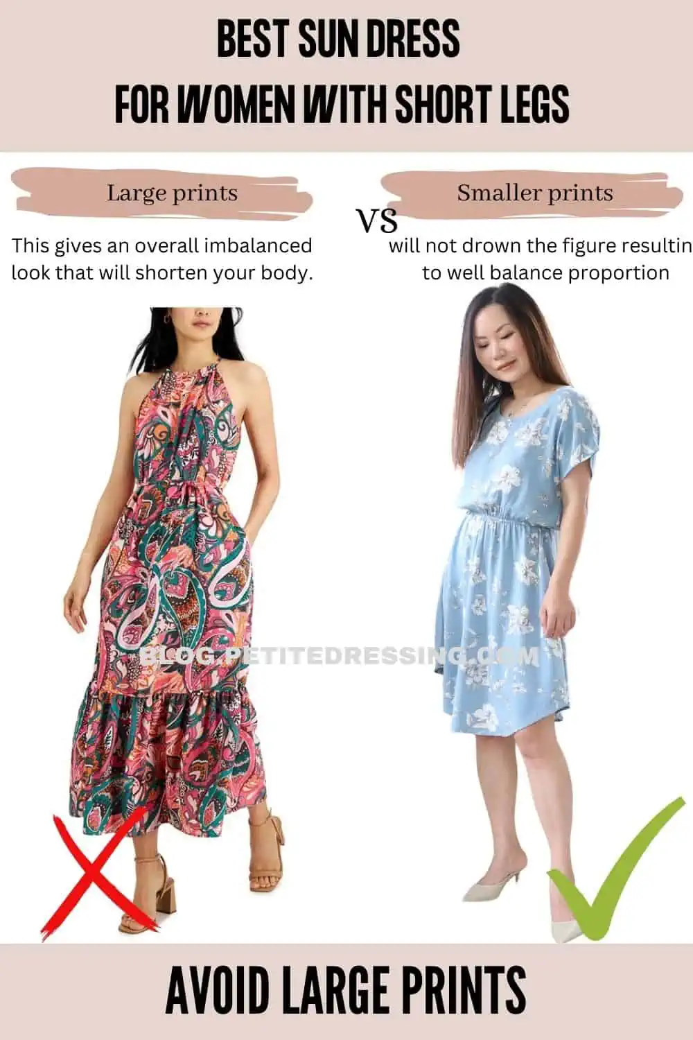 Sun dress guide for women with short legs - Petite Dressing