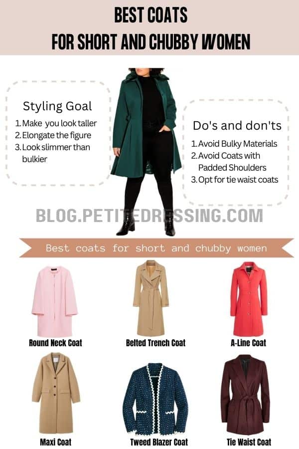 BEST COATS FOR SHORT AND CHUBBY WOMEN