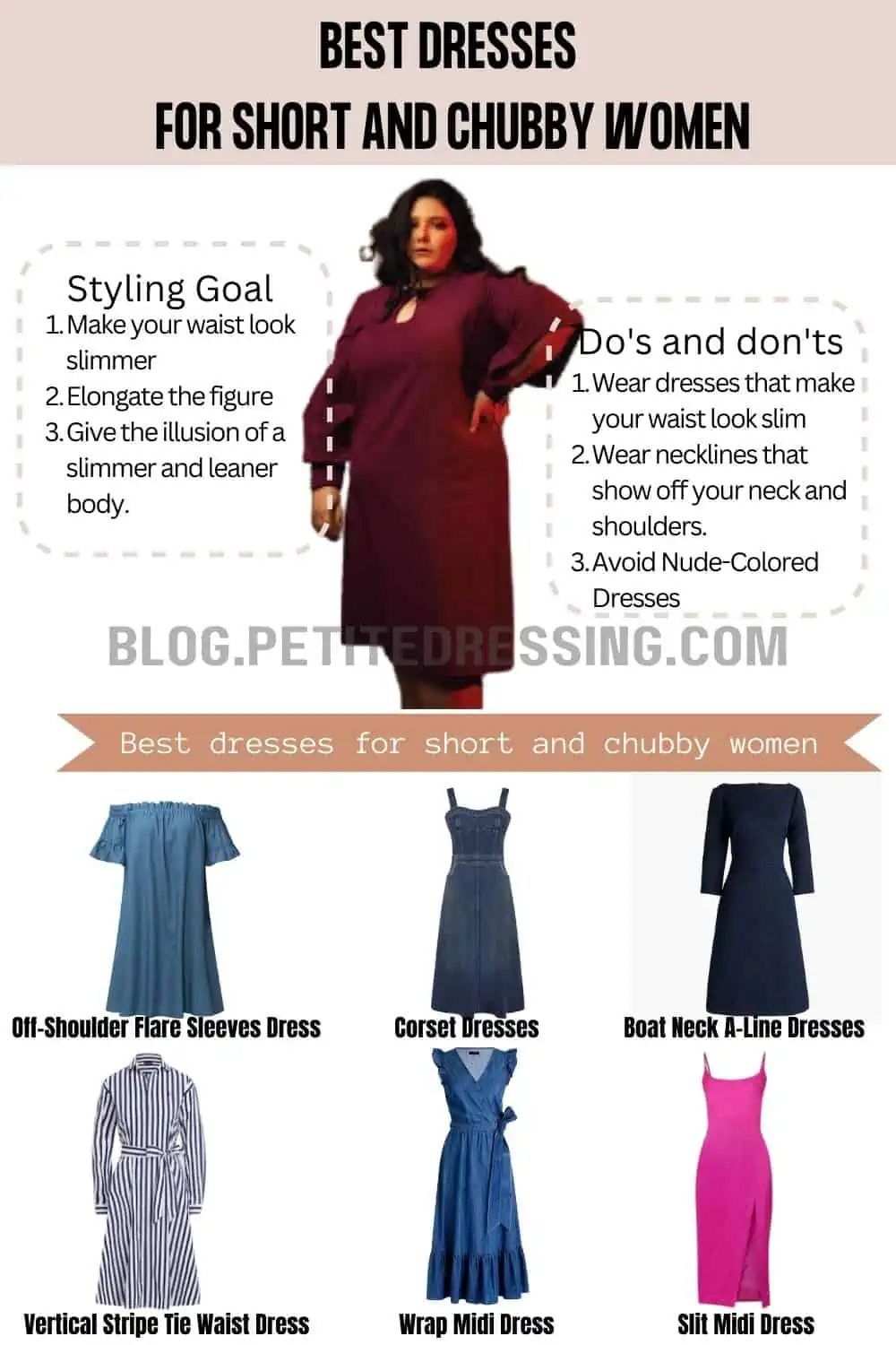 The Dress Guide for Short and Chubby Women - Petite Dressing