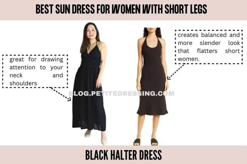 Black halter dress