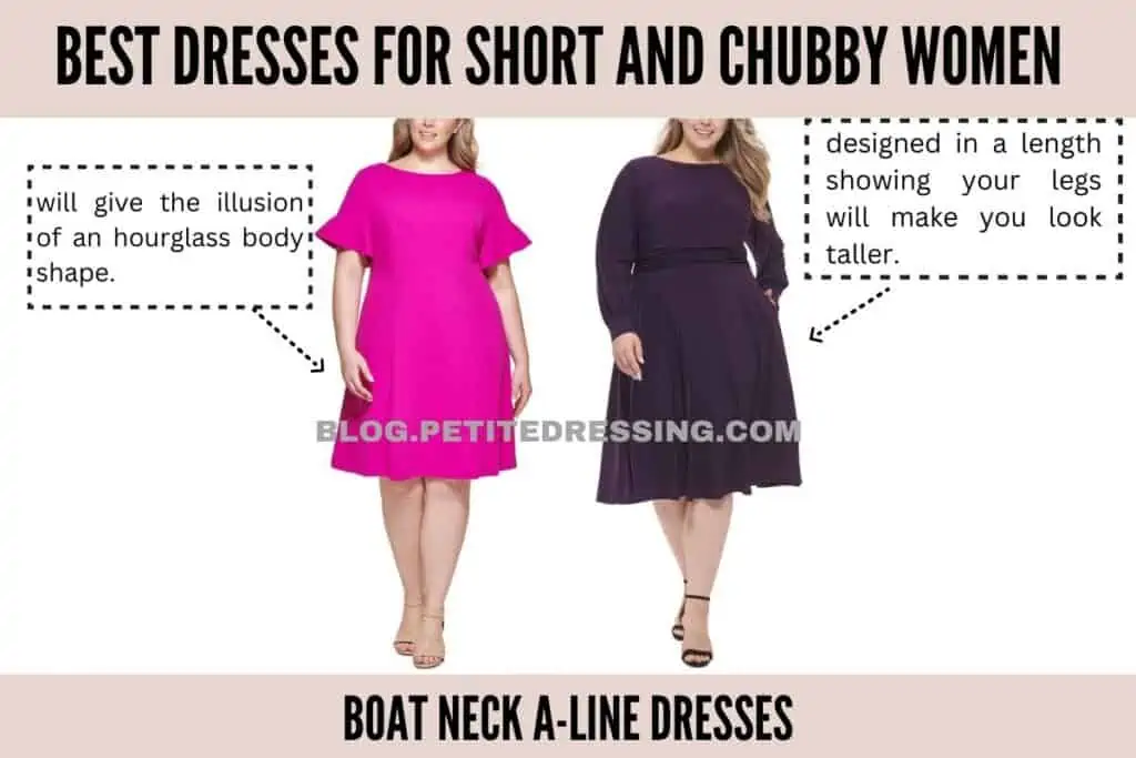 Boat Neck A-Line Dresses