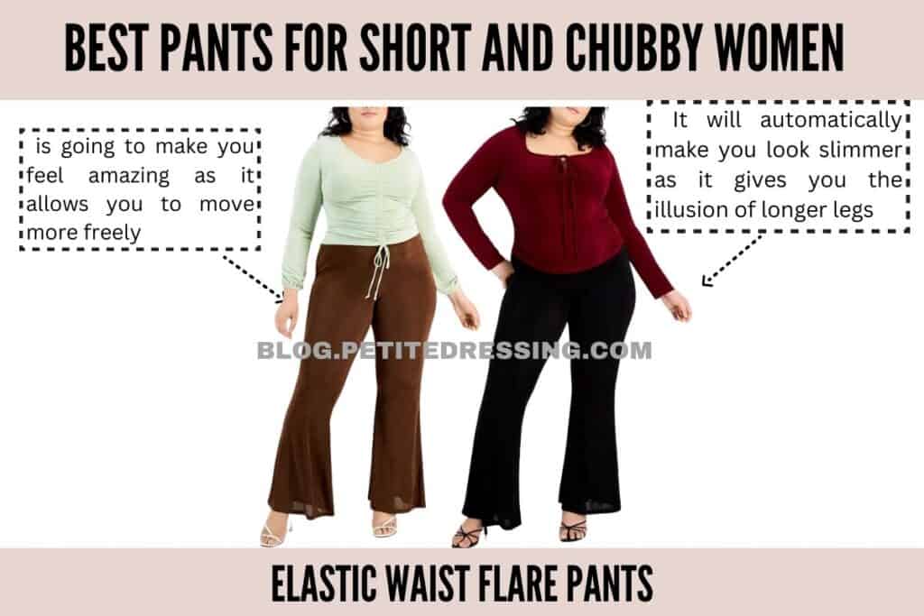 Elastic Waist Flare Pants