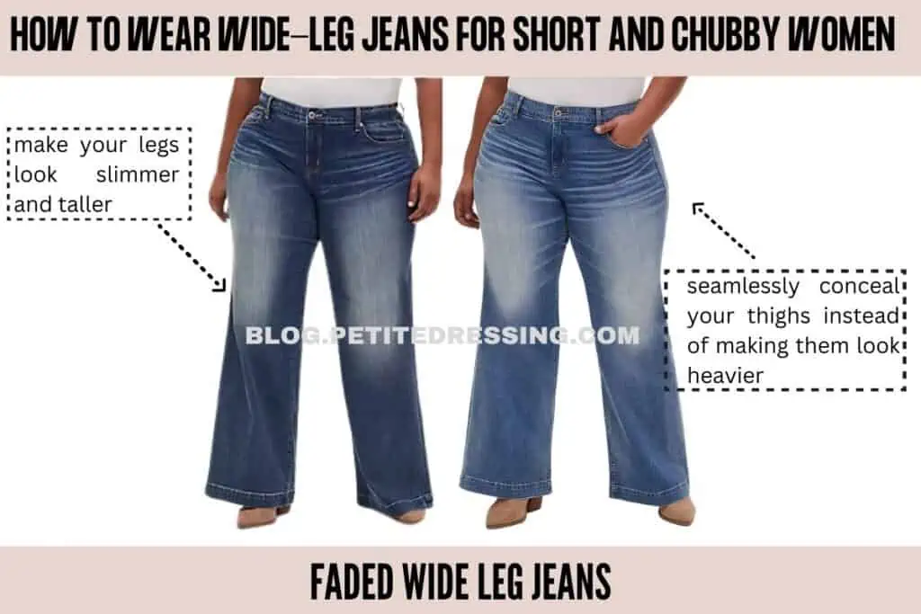 Faded Wide Leg Jeans