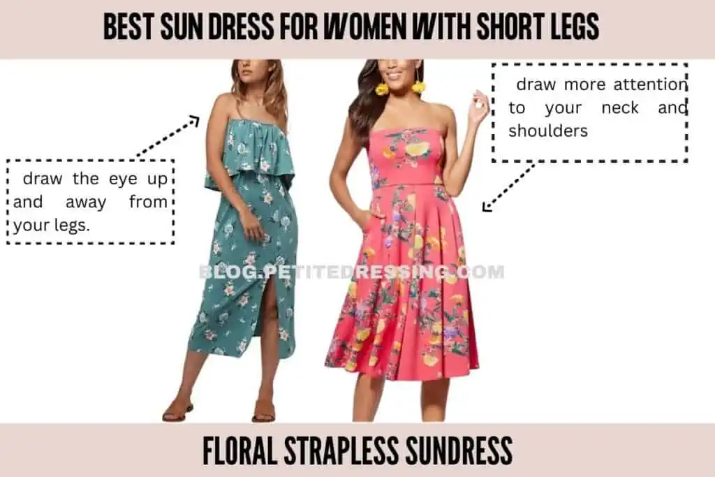 Floral strapless sundress