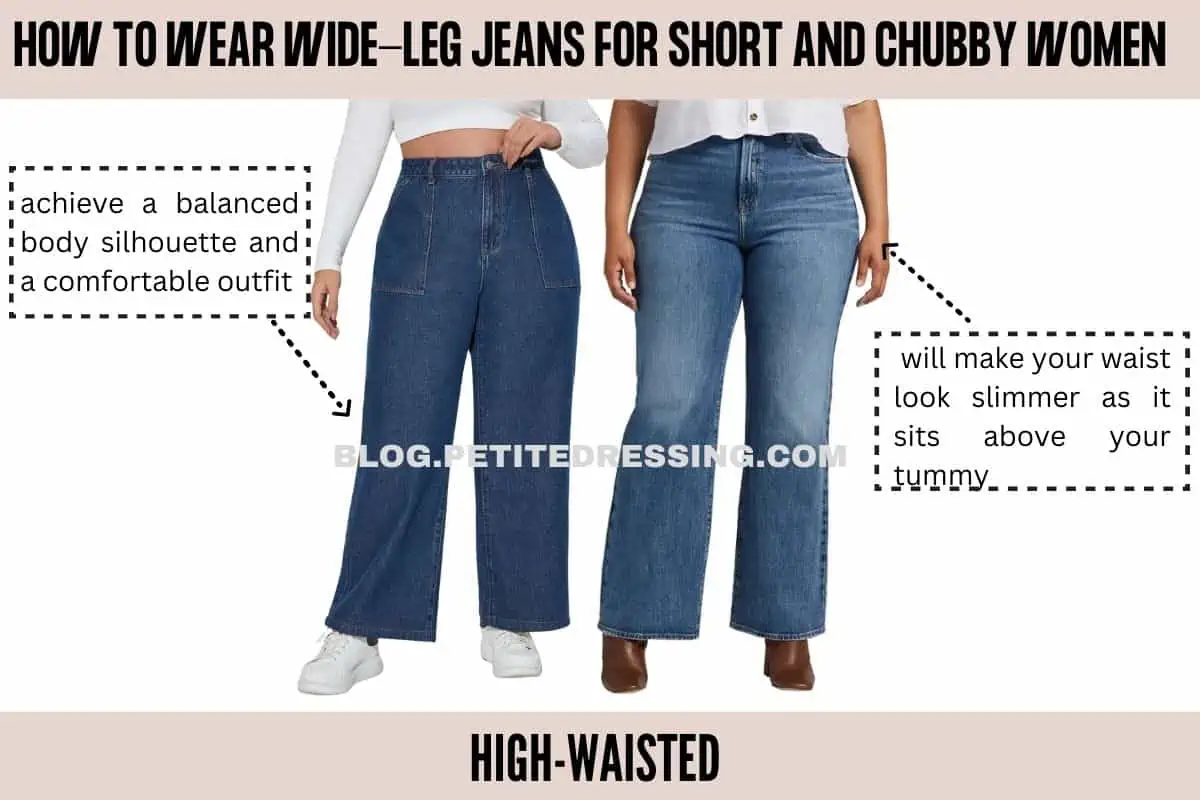 Wide Leg Jeans Guide for Short and Chubby Women - Petite Dressing