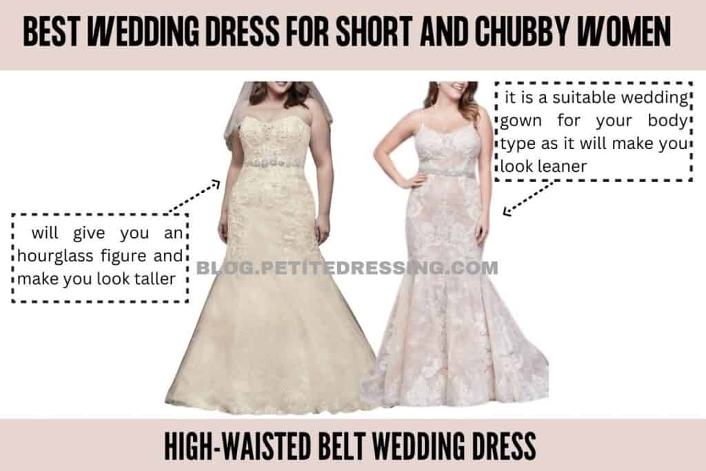 High-Waisted Belt Wedding Dress
