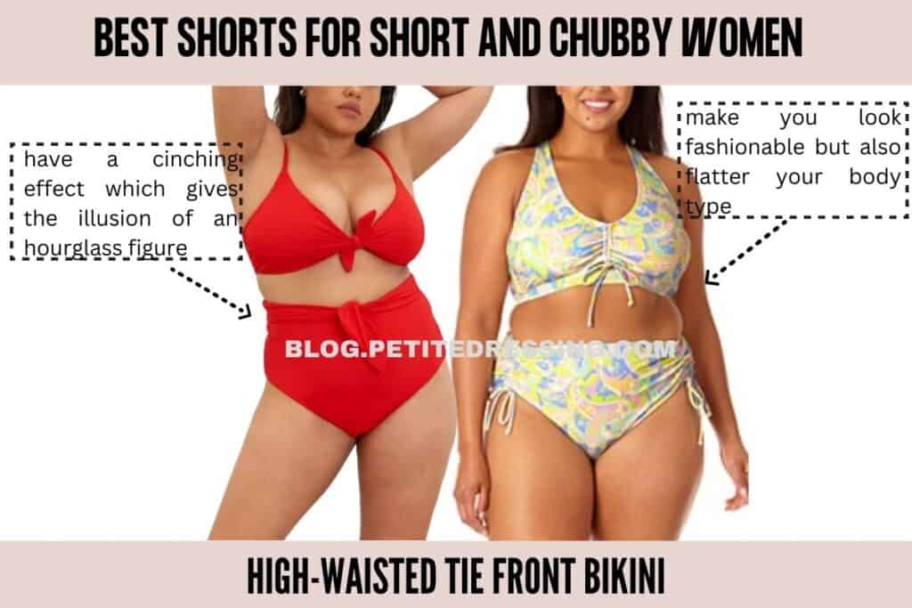 High-Waisted Tie Front Bikini