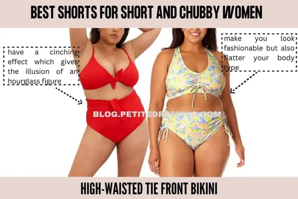 High-Waisted Tie Front Bikini